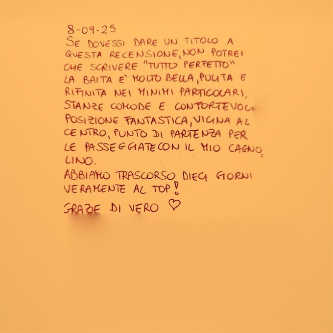 Messaggio nel libro delle presenze, 8 settembre 2025