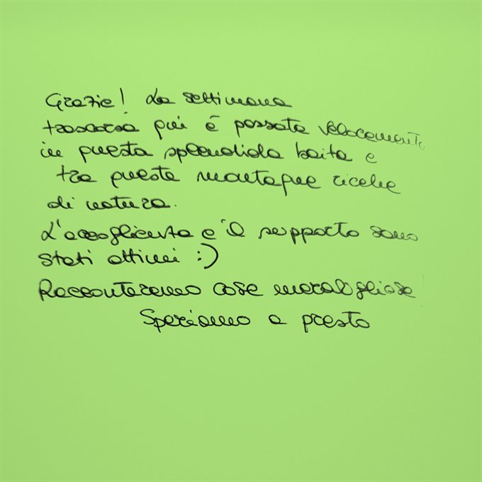 Messaggio nel libro delle presenze, agosto 2023